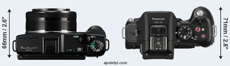 Compare G1X Mark II versus G5 top