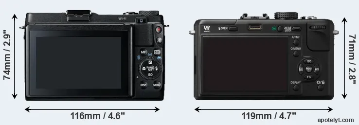 Comparison G1X Mark II or GF1 rear