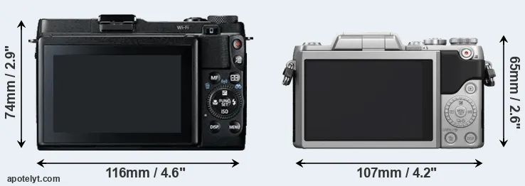 Comparison G1X Mark II or GF7 rear