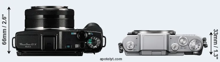 Compare G1X Mark II versus GF7 top