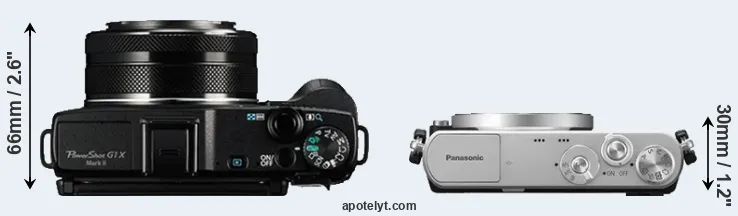 Compare G1X Mark II versus GM1 top