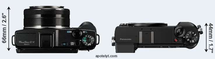 Compare G1X Mark II versus GX80 top