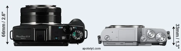 Compare G1X Mark II versus GX850 top