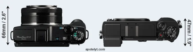 Compare G1X Mark II versus GX9 top