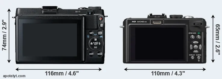 Comparison G1X Mark II or LX5 rear