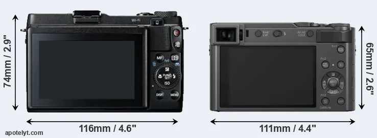 Comparison G1X Mark II or ZS200 rear
