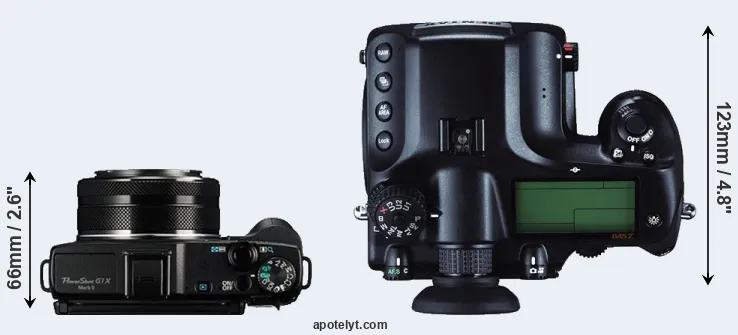 Compare G1X Mark II versus 645Z top