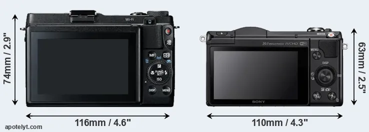 Comparison G1X Mark II or A5000 rear