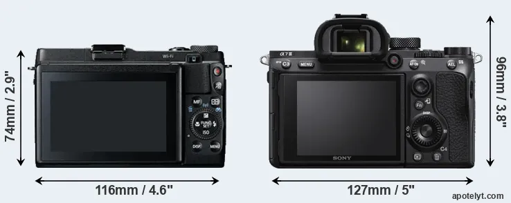 Comparison G1X Mark II or A7 III rear