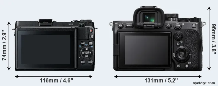 Comparison G1X Mark II or A7 IV rear