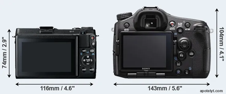Comparison G1X Mark II or A77 II rear