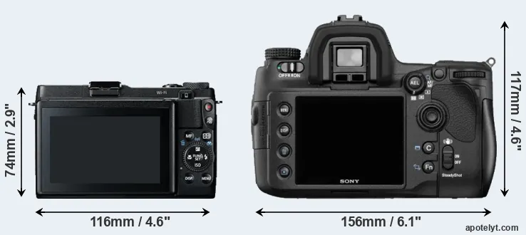 Comparison G1X Mark II or A850 rear