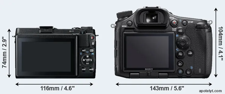 Comparison G1X Mark II or A99 II rear