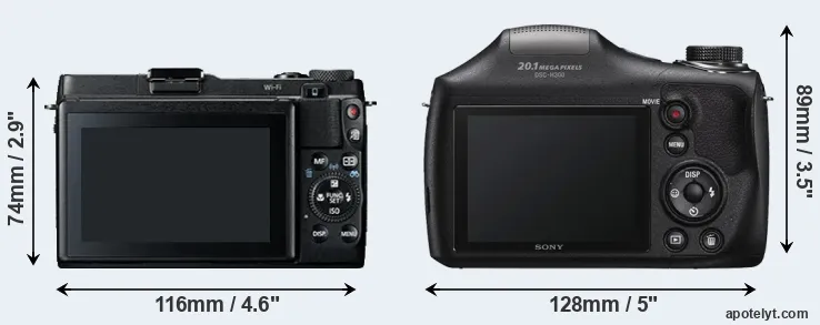 Comparison G1X Mark II or H300 rear