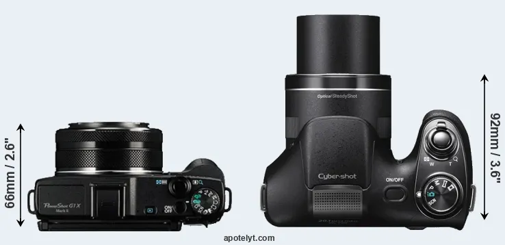 Compare G1X Mark II versus H300 top