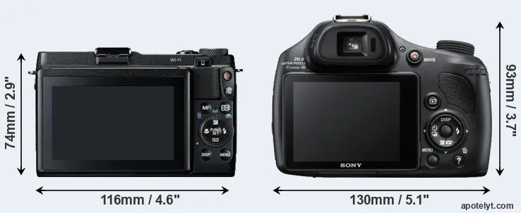 Comparison G1X Mark II or HX400V rear