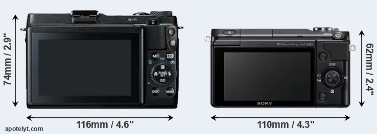Comparison G1X Mark II or NEX-3N rear