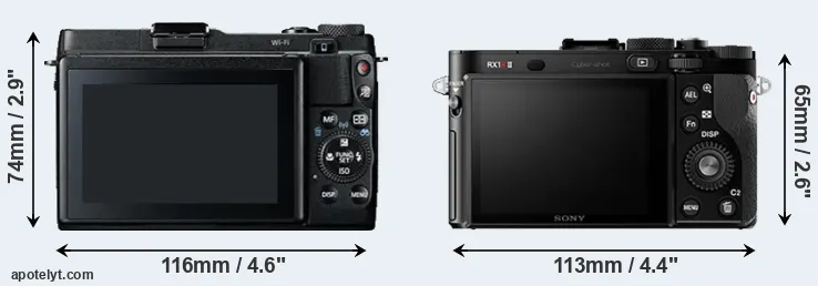 Comparison G1X Mark II or RX1R II rear