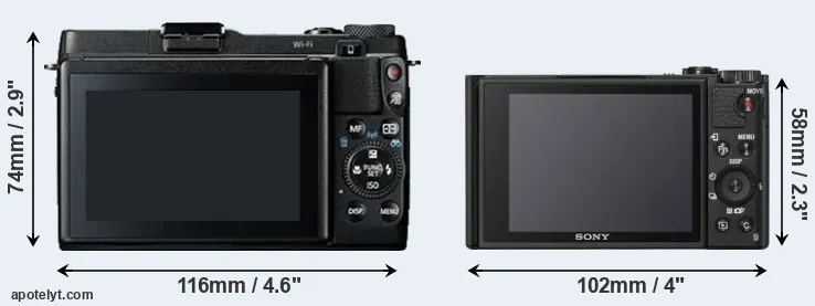 Comparison G1X Mark II or WX800 rear