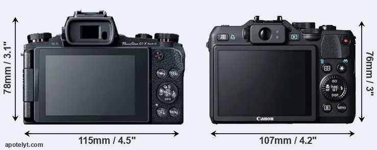 Comparison G1X Mark III or G15 rear