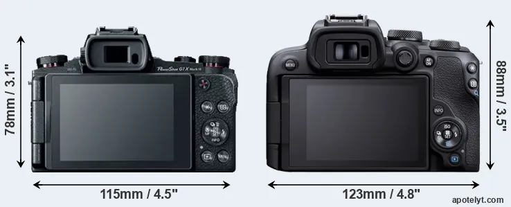 Comparison G1X Mark III or R10 rear