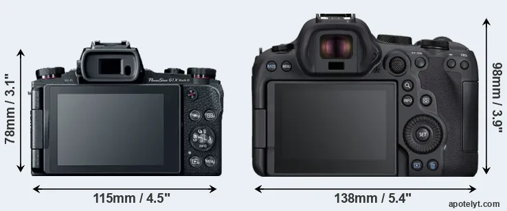 Comparison G1X Mark III or R6 Mark II rear