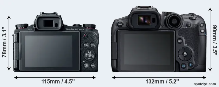 Comparison G1X Mark III or R7 rear