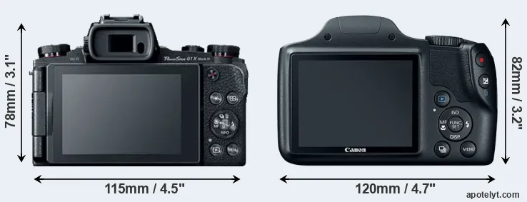 Comparison G1X Mark III or SX520 rear