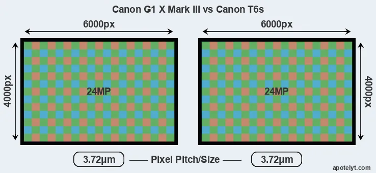 G1X Mark III versus T6s MP