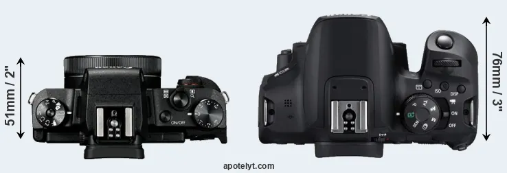 Compare G1X Mark III versus T8i top
