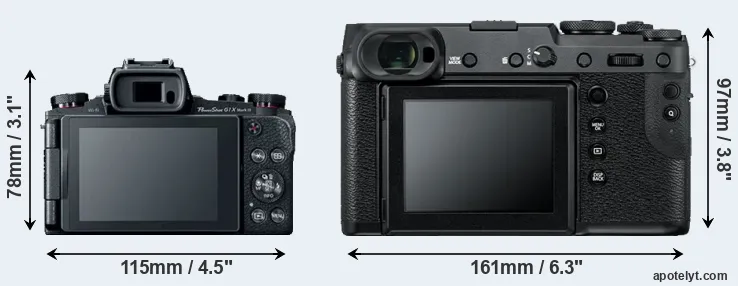 Comparison G1X Mark III or GFX 50R rear