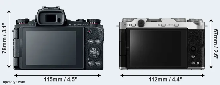 Comparison G1X Mark III or X-M5 rear