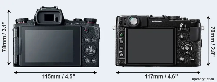 Comparison G1X Mark III or X10 rear