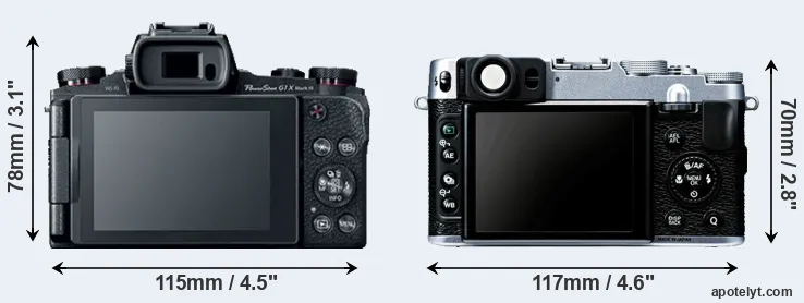 Comparison G1X Mark III or X20 rear