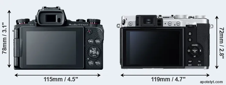 Comparison G1X Mark III or X30 rear