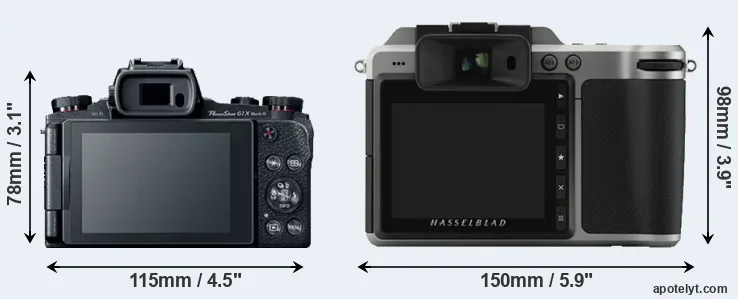 Comparison G1X Mark III or X1D rear