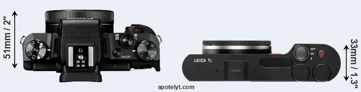 Compare G1X Mark III versus TL top