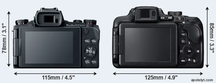 Comparison G1X Mark III or B700 rear