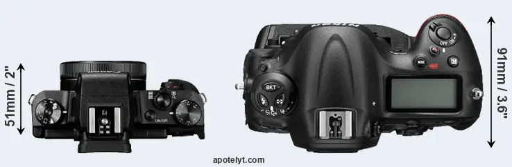 Compare G1X Mark III versus D4S top