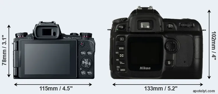 Comparison G1X Mark III or D50 rear