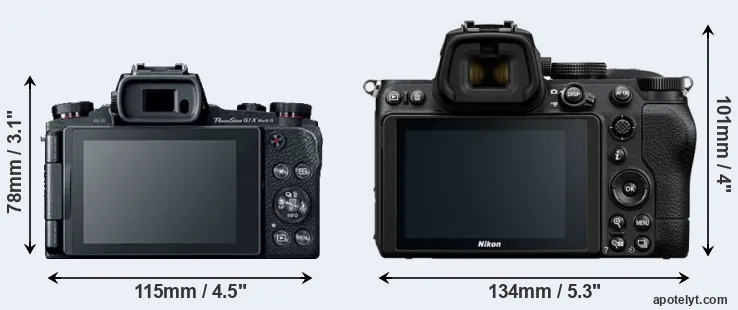 Comparison G1X Mark III or Z5 rear