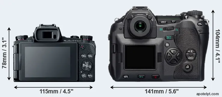 Comparison G1X Mark III or E-1 rear