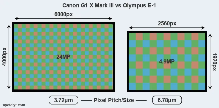G1X Mark III versus E-1 MP
