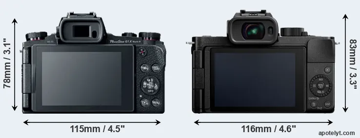 Comparison G1X Mark III or G110 rear