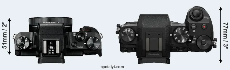 Compare G1X Mark III versus G7 top