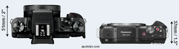 Compare G1X Mark III versus GF5 top