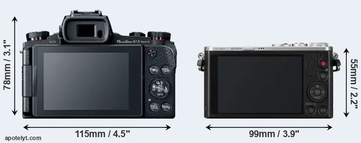 Comparison G1X Mark III or GM1 rear