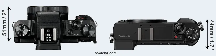 Compare G1X Mark III versus GX85 top