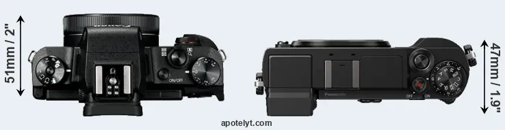 Compare G1X Mark III versus GX9 top