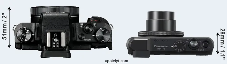 Compare G1X Mark III versus LF1 top